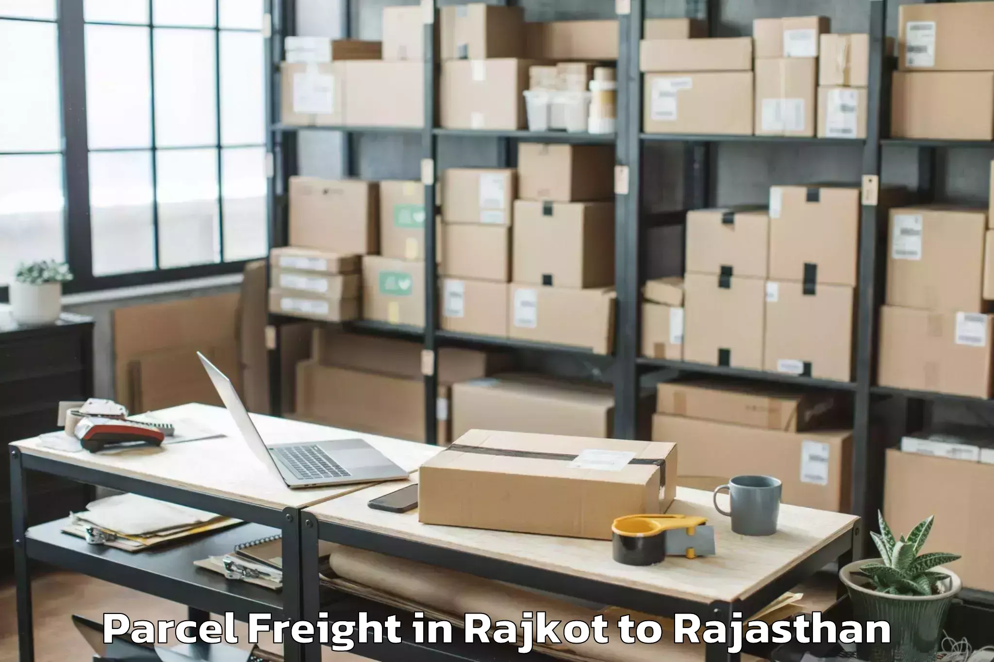 Hassle-Free Rajkot to National Law University Jodhpu Parcel Freight